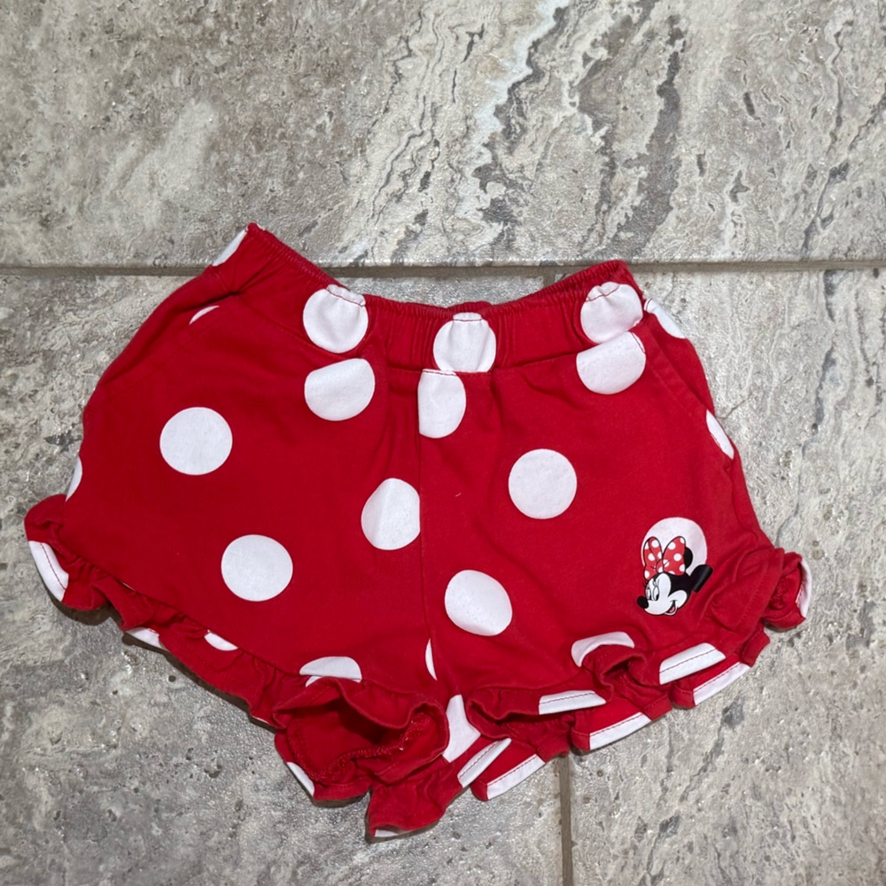 Like New Size XSmall Minnie Mouse Red Polka Dot Shorts